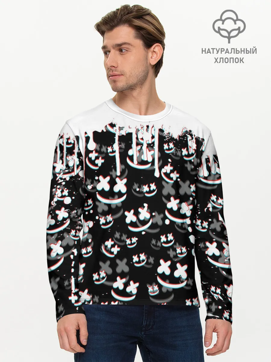 Мужской лонгслив базовый / MARSHMELLO GLITCH