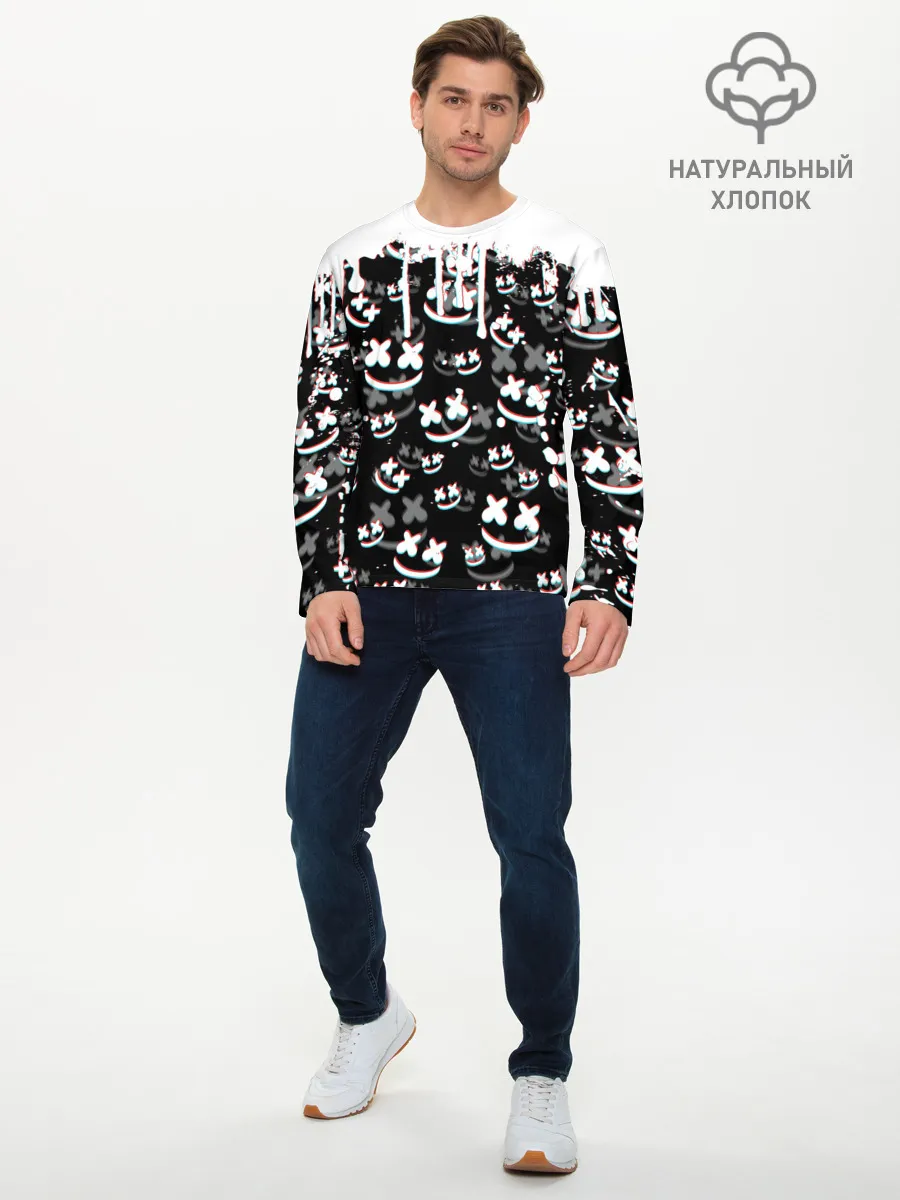 Мужской лонгслив базовый / MARSHMELLO GLITCH