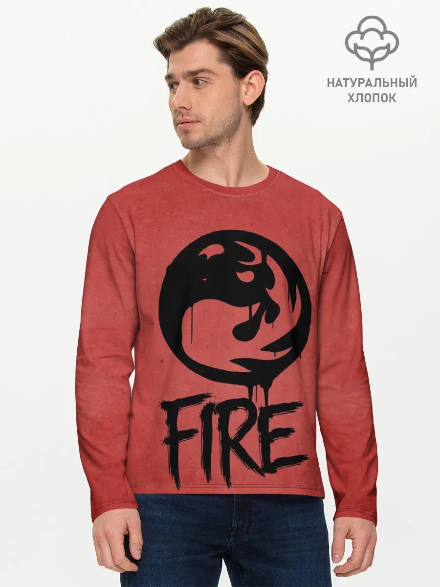Мужской лонгслив базовый / Emblems Fire