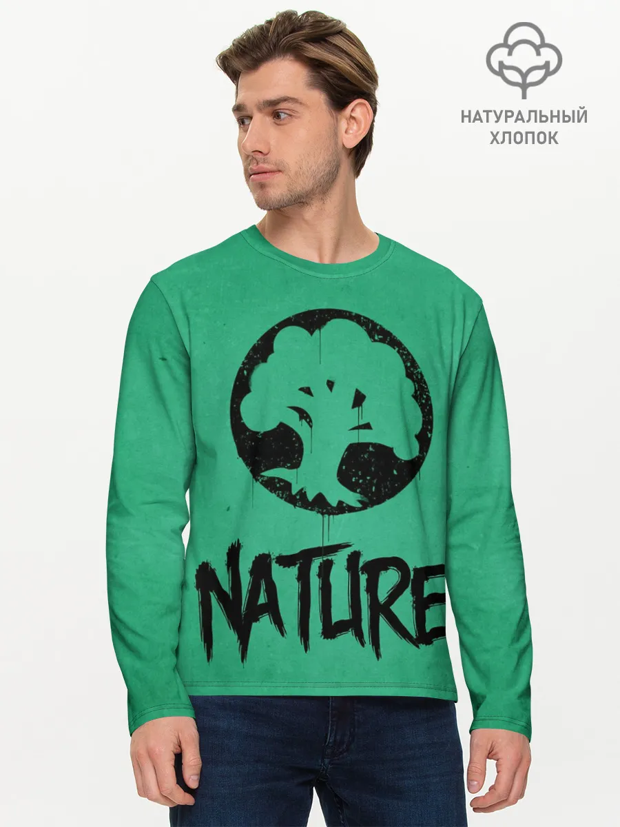 Мужской лонгслив базовый / Emblems Nature