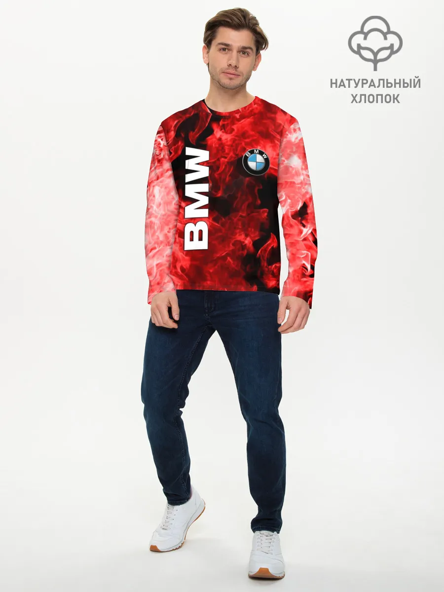 Мужской лонгслив базовый / BMW FIRE