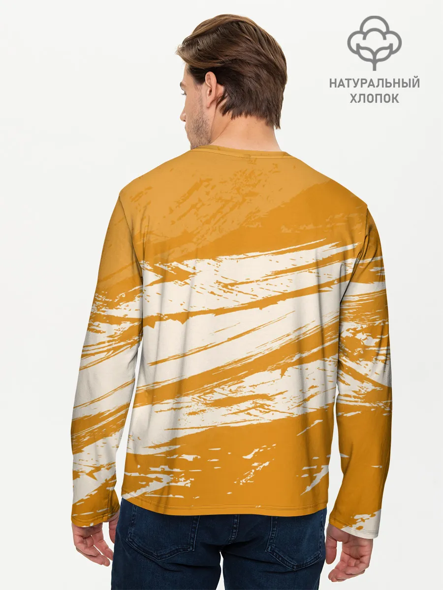 Мужской лонгслив базовый / Хвост Феи оранжевые тона