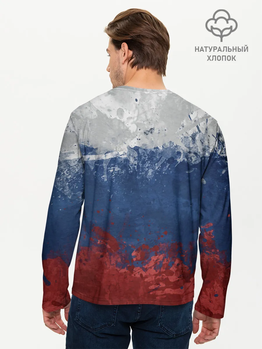 Мужской лонгслив базовый / Russia my roots