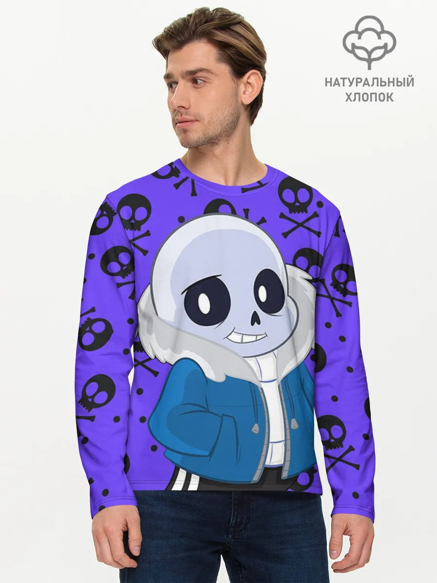 Мужской лонгслив базовый / Санс | Undertale