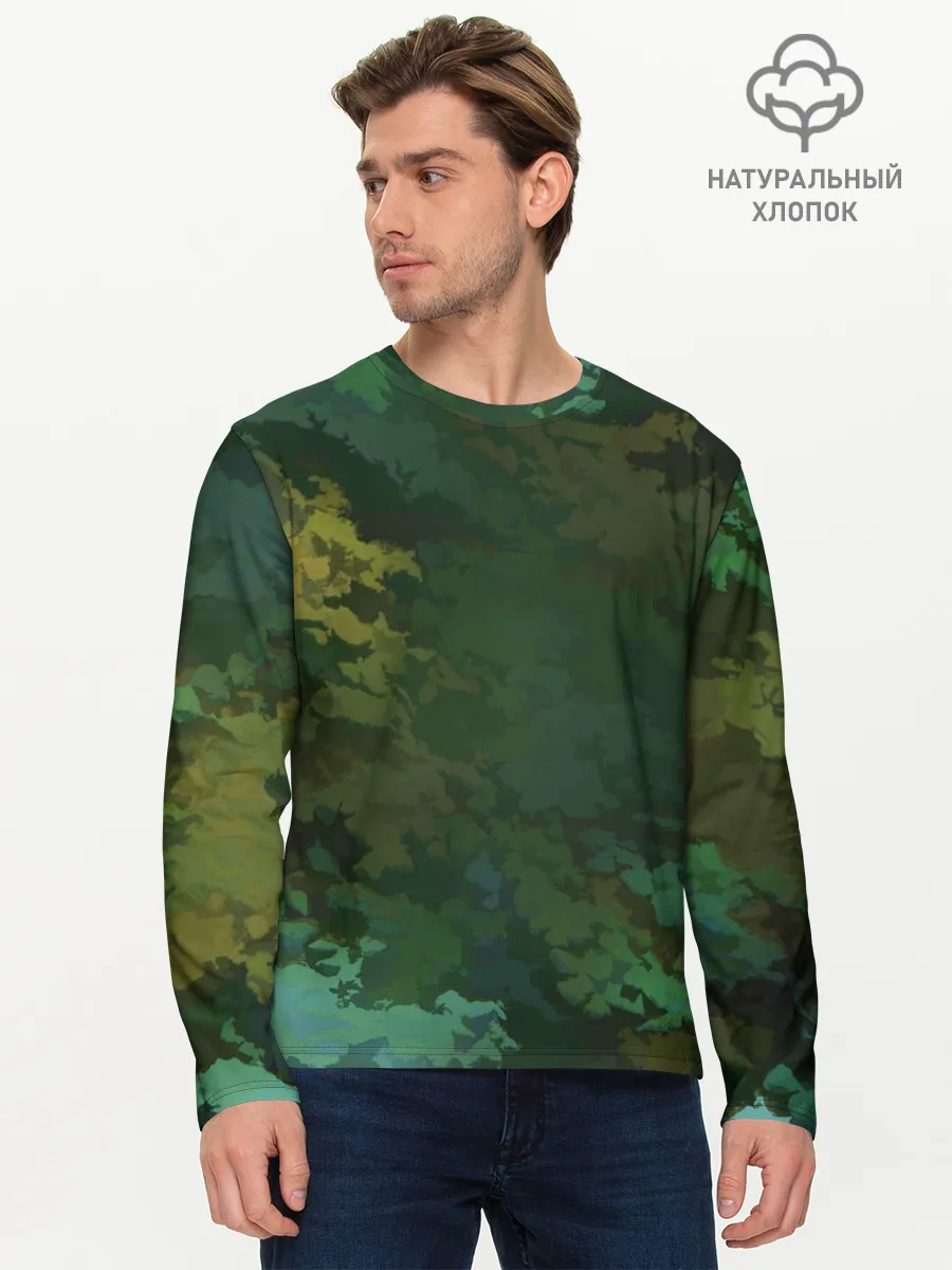 Мужской лонгслив базовый / Армейский Камуфляж | Ранний