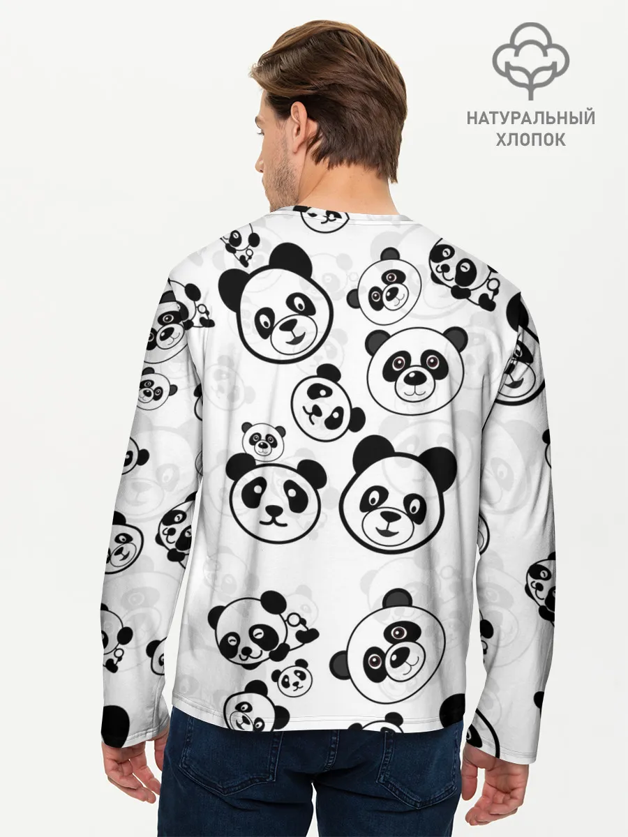 Мужской лонгслив базовый / Панды