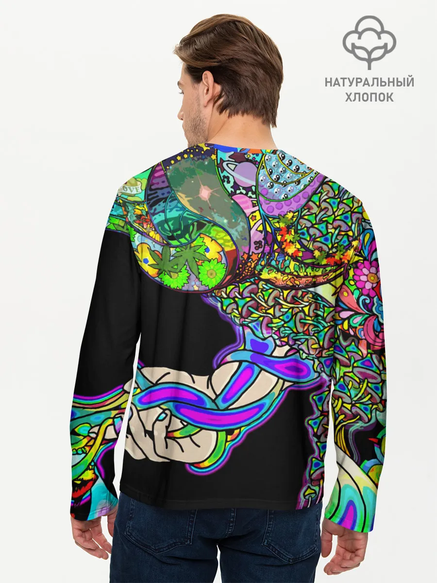 Мужской лонгслив базовый / ПСИХОДЕЛИКА NEW