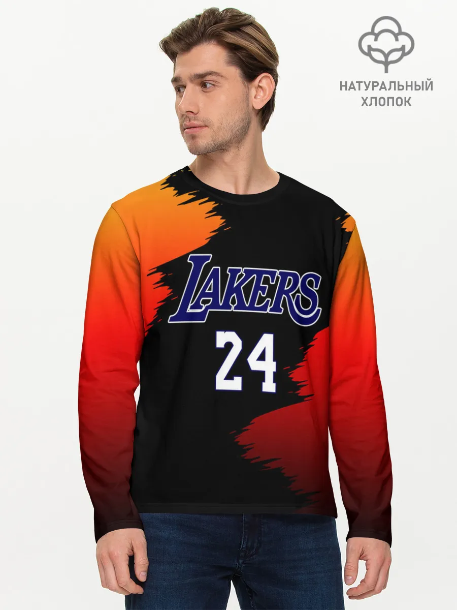 Мужской лонгслив базовый / Los Angeles Lakers / Kobe Brya