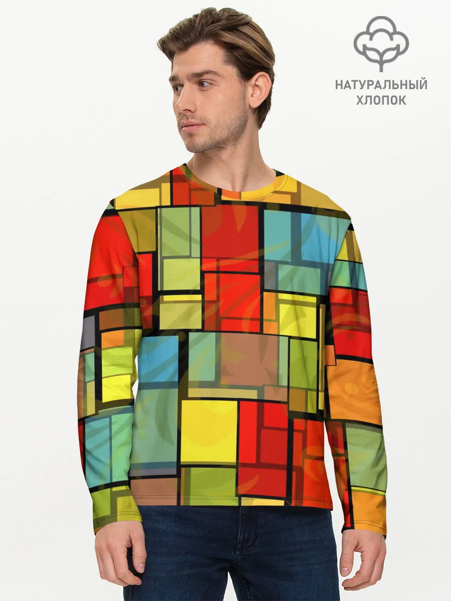 Мужской лонгслив базовый / ГЕОМЕТРИЯ