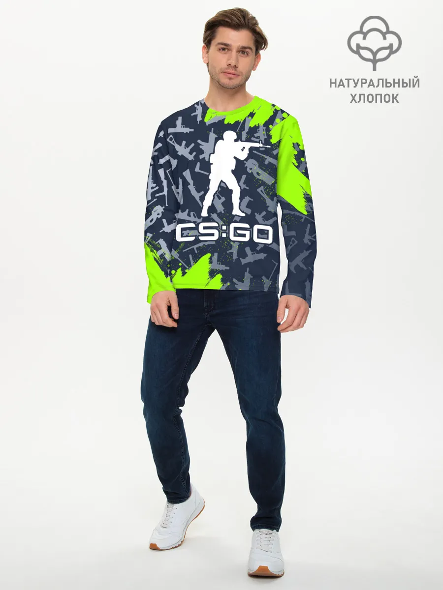 Мужской лонгслив базовый / CS GO | КС ГО