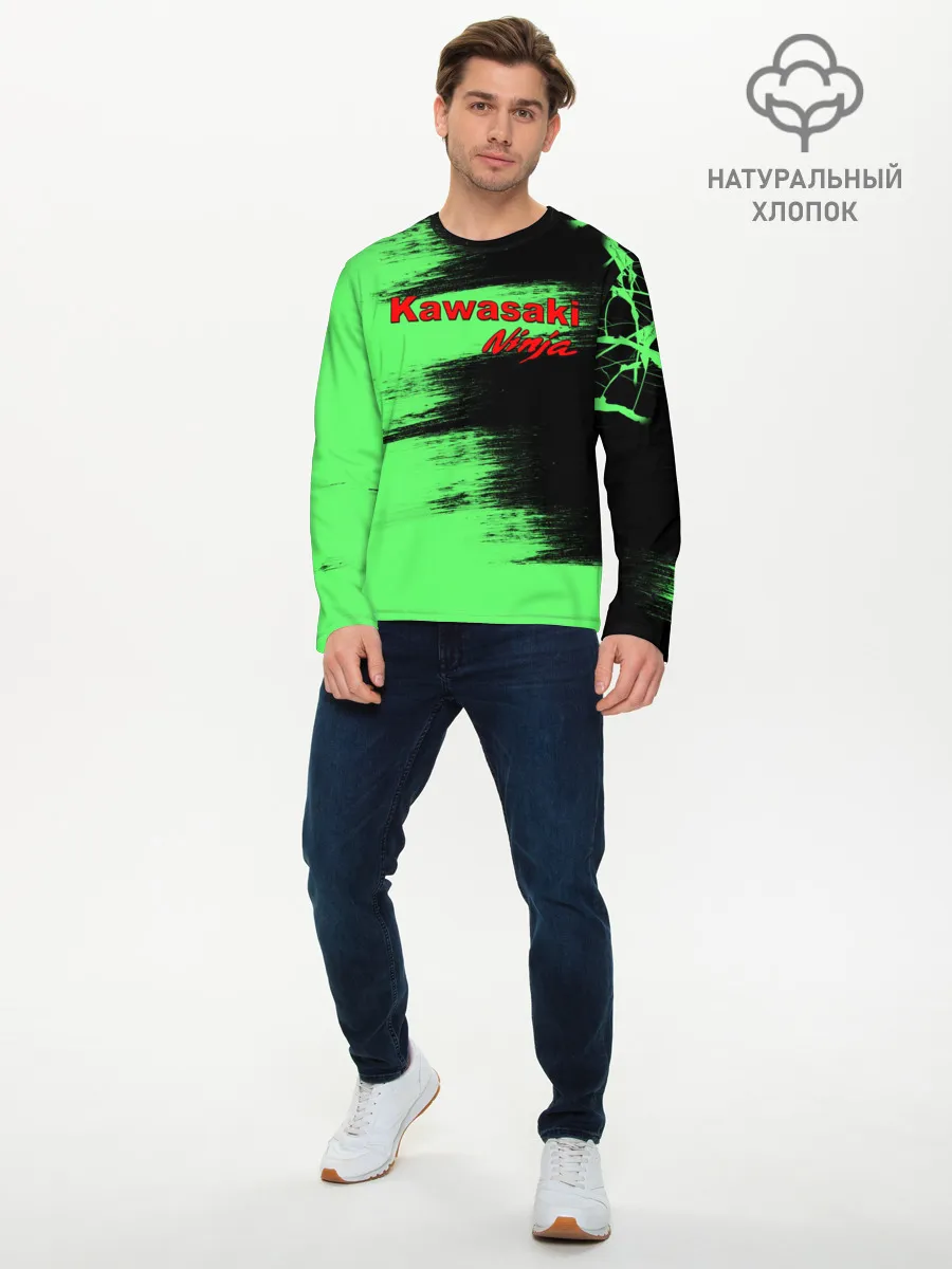 Мужской лонгслив базовый / Kawasaki