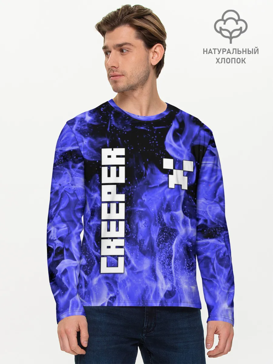 Мужской лонгслив базовый / MINECRAFT CREEPER
