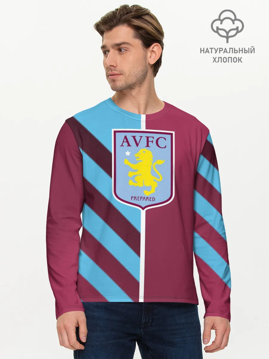 Мужской лонгслив базовый / Астон Вилла