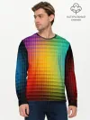 Мужской лонгслив базовый / Радужный градиент