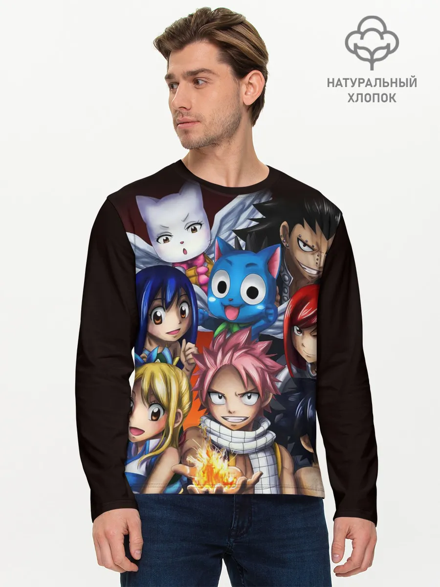 Мужской лонгслив базовый / Fairy Tail manga
