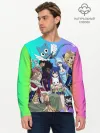 Мужской лонгслив базовый / Fairy Tail rainbow