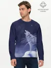 Мужской лонгслив базовый / WOLF WHITE