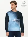Мужской лонгслив базовый / ВОЛК ЗИМА
