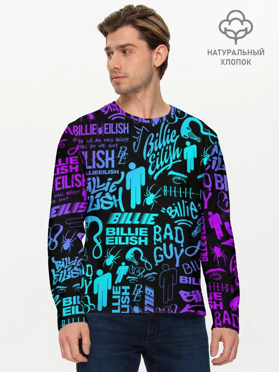 Мужской лонгслив базовый / BILLIE EILISH | БИЛЛИ АЙЛИШ