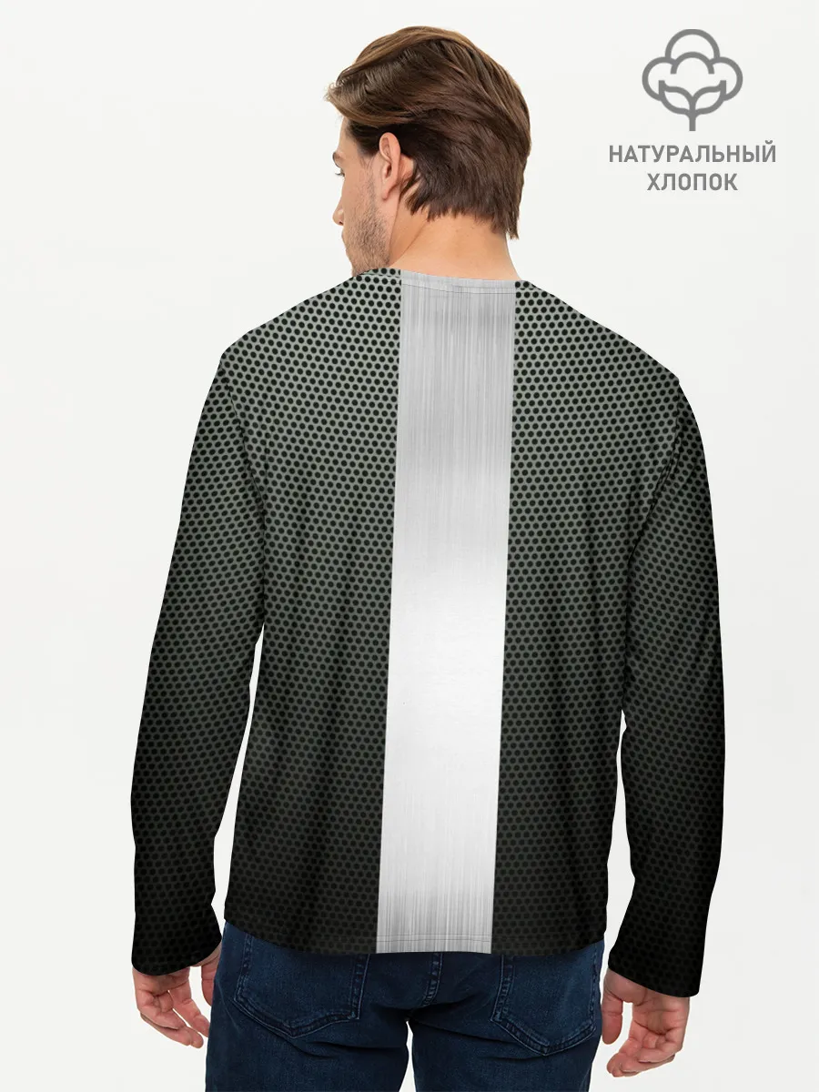 Мужской лонгслив базовый / Карбоновый занавес