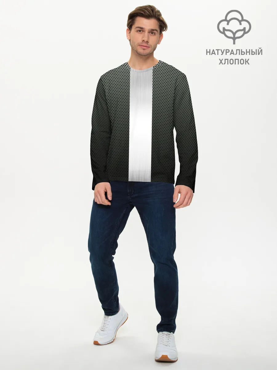 Мужской лонгслив базовый / Карбоновый занавес