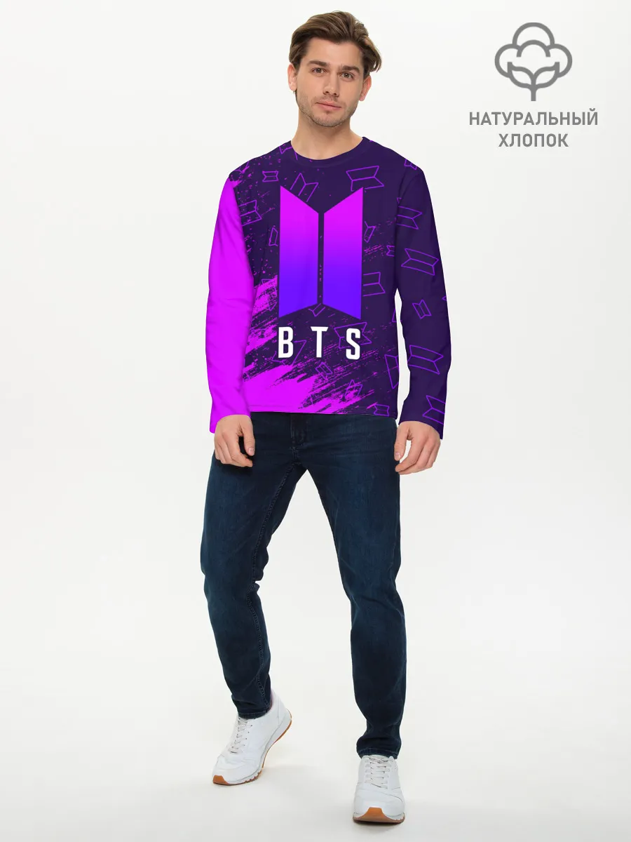 Мужской лонгслив базовый / BTS / БТС