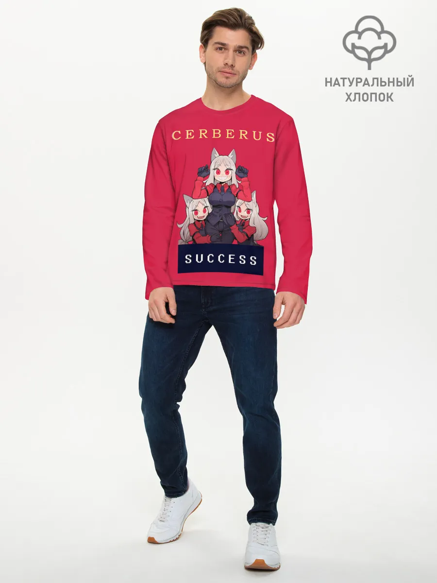 Мужской лонгслив базовый / Helltaker: CERBERUS