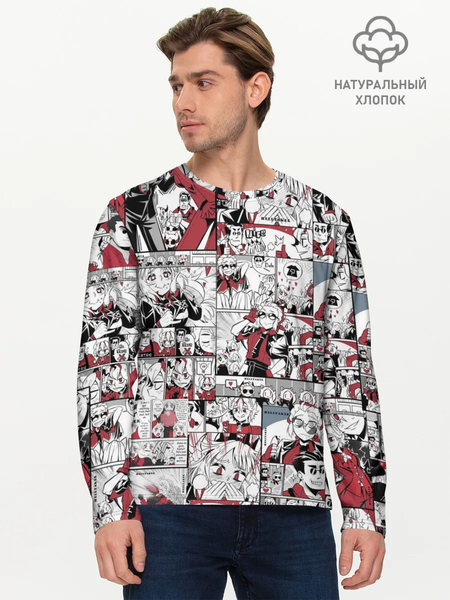 Мужской лонгслив базовый / HELLTAKER