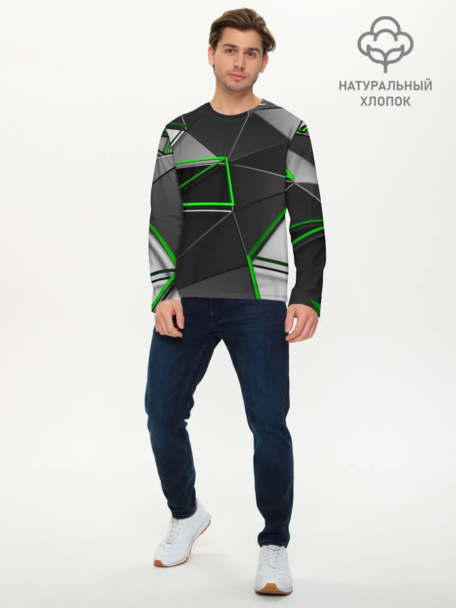 Мужской лонгслив базовый / 3D полигон