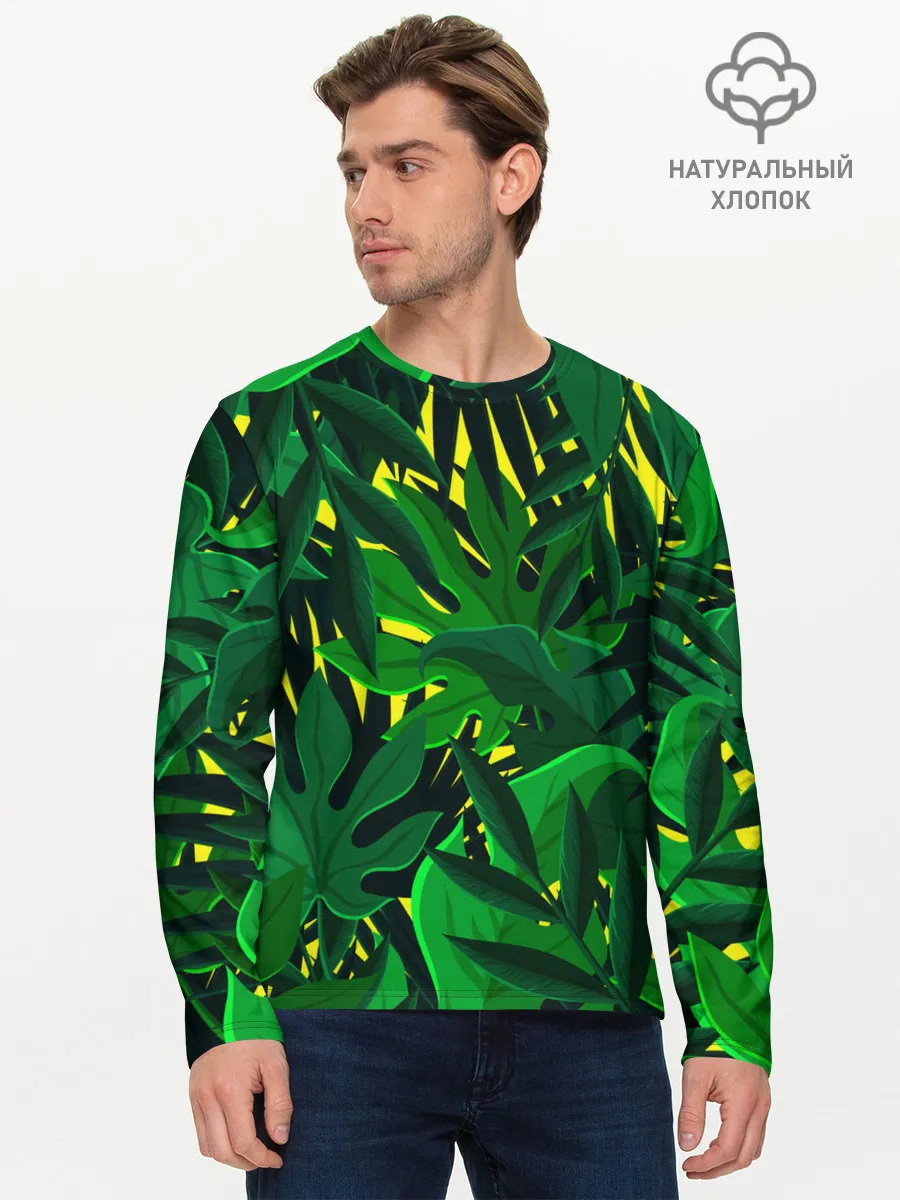 Мужской лонгслив базовый / В джунглях