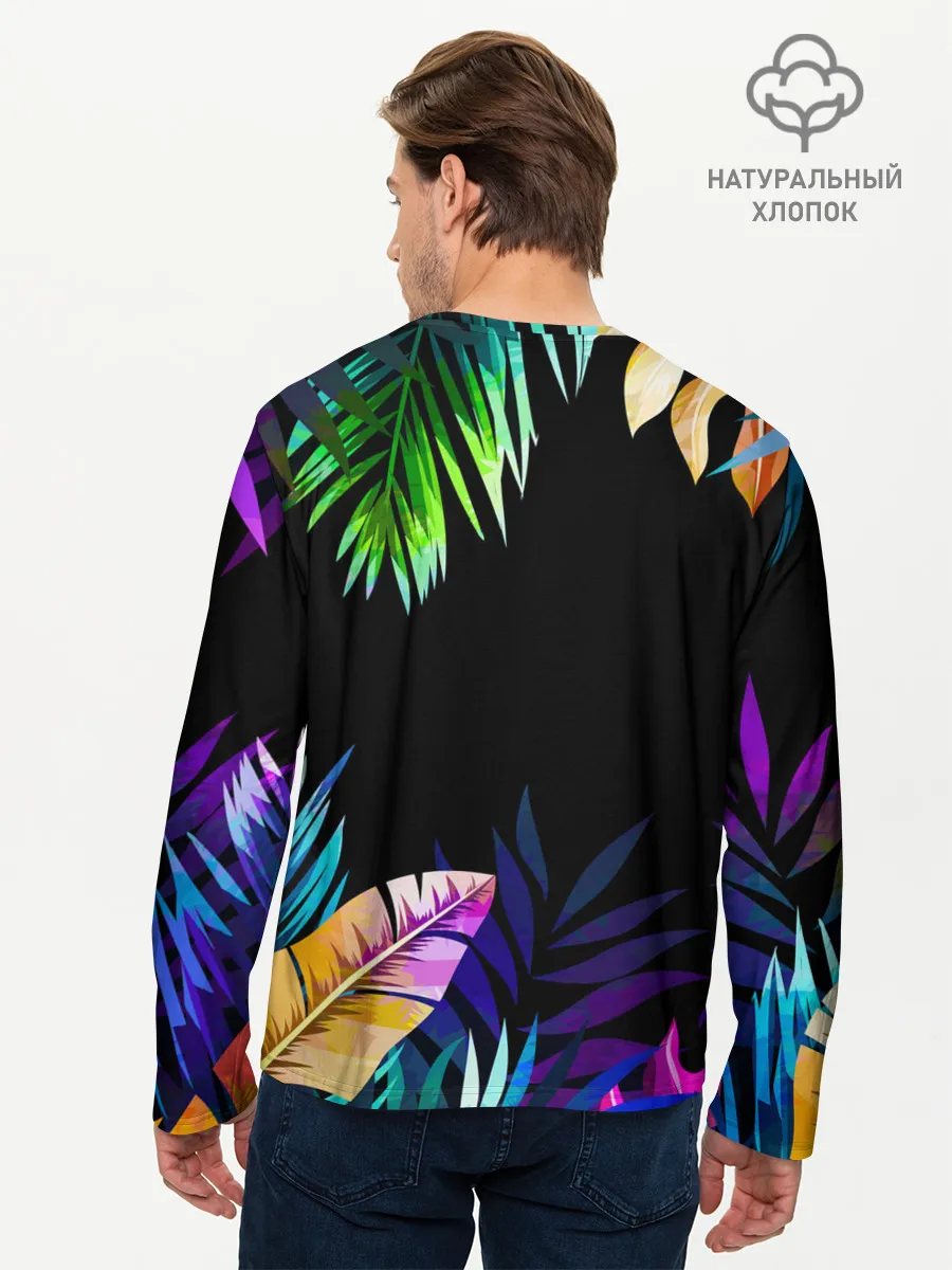 Мужской лонгслив базовый / Тропическая Ночь