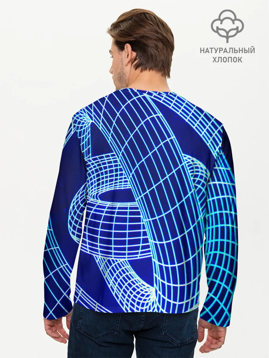 Мужской лонгслив базовый / НЕОНОВАЯ СПИРАЛЬ