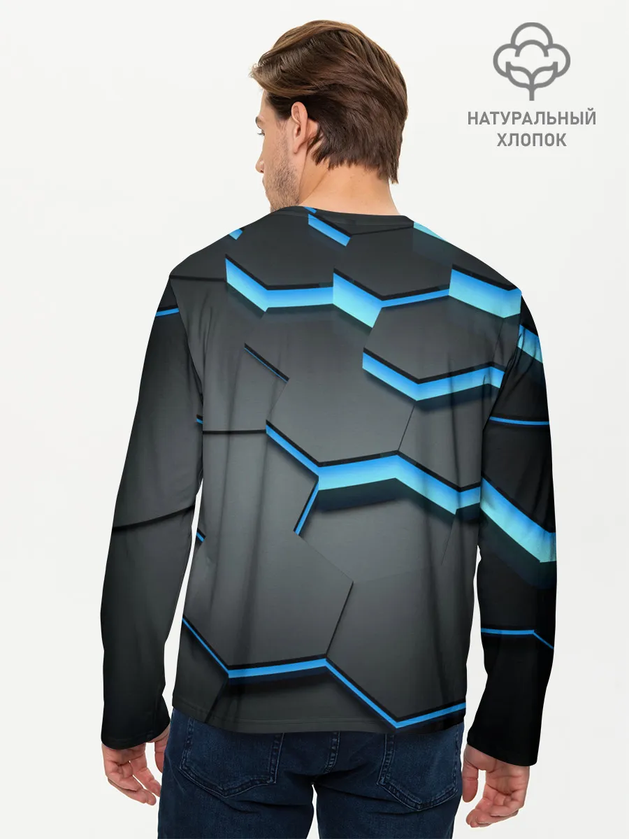 Мужской лонгслив базовый / 3D Плиты