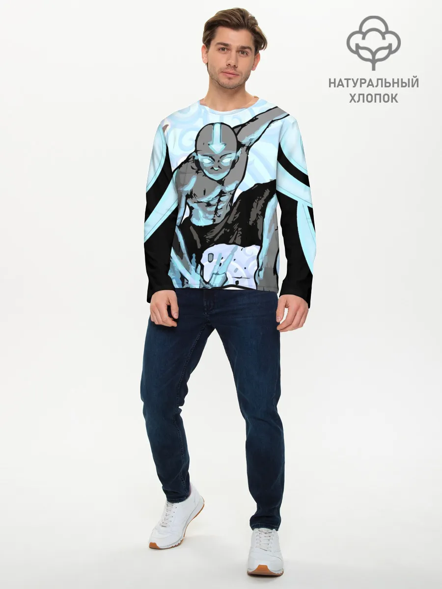 Мужской лонгслив базовый / Аватар Легенда об Аанге