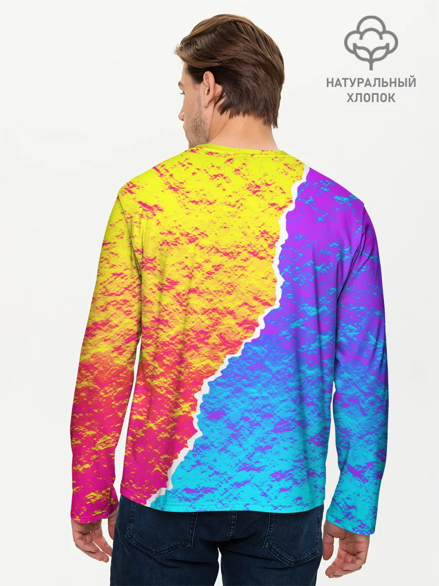 Мужской лонгслив базовый / Цветные переливы