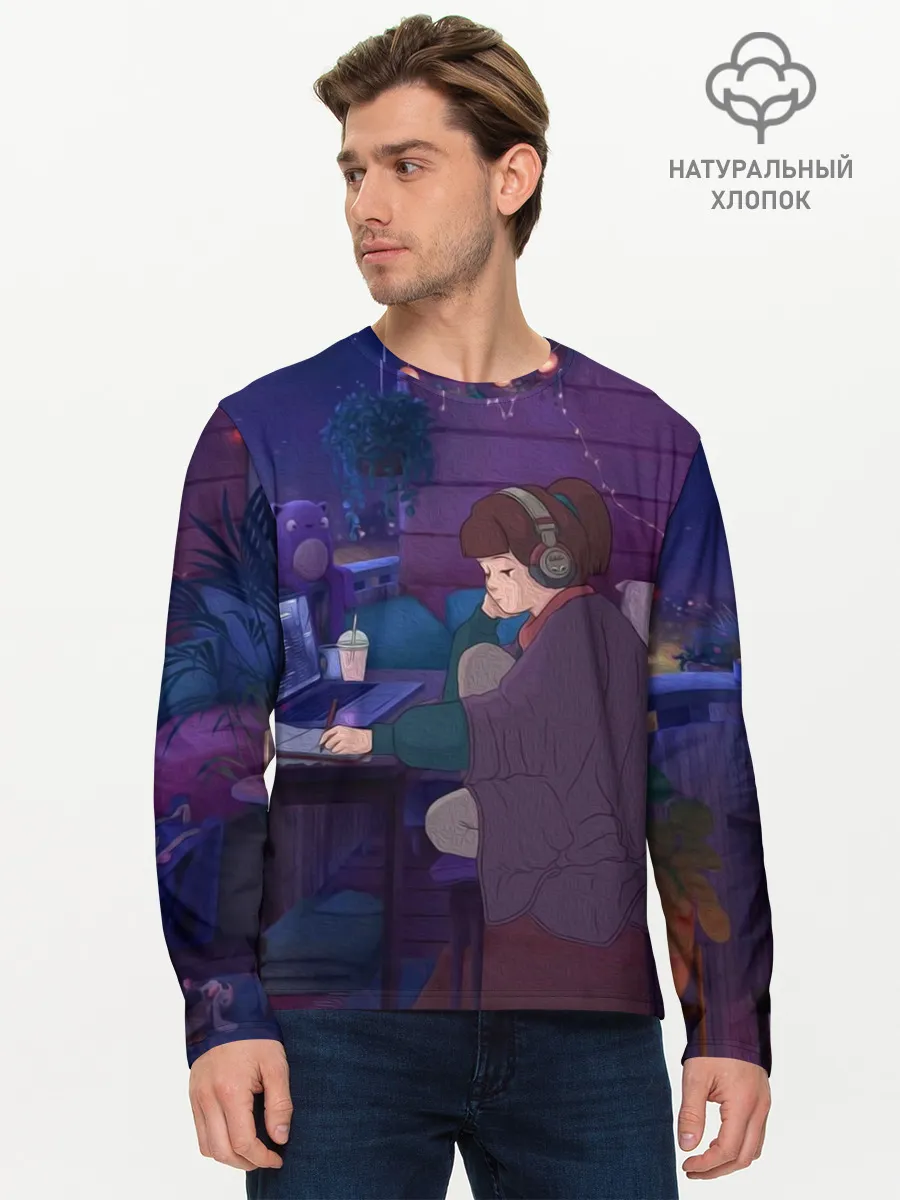 Мужской лонгслив базовый / ЛЕТО