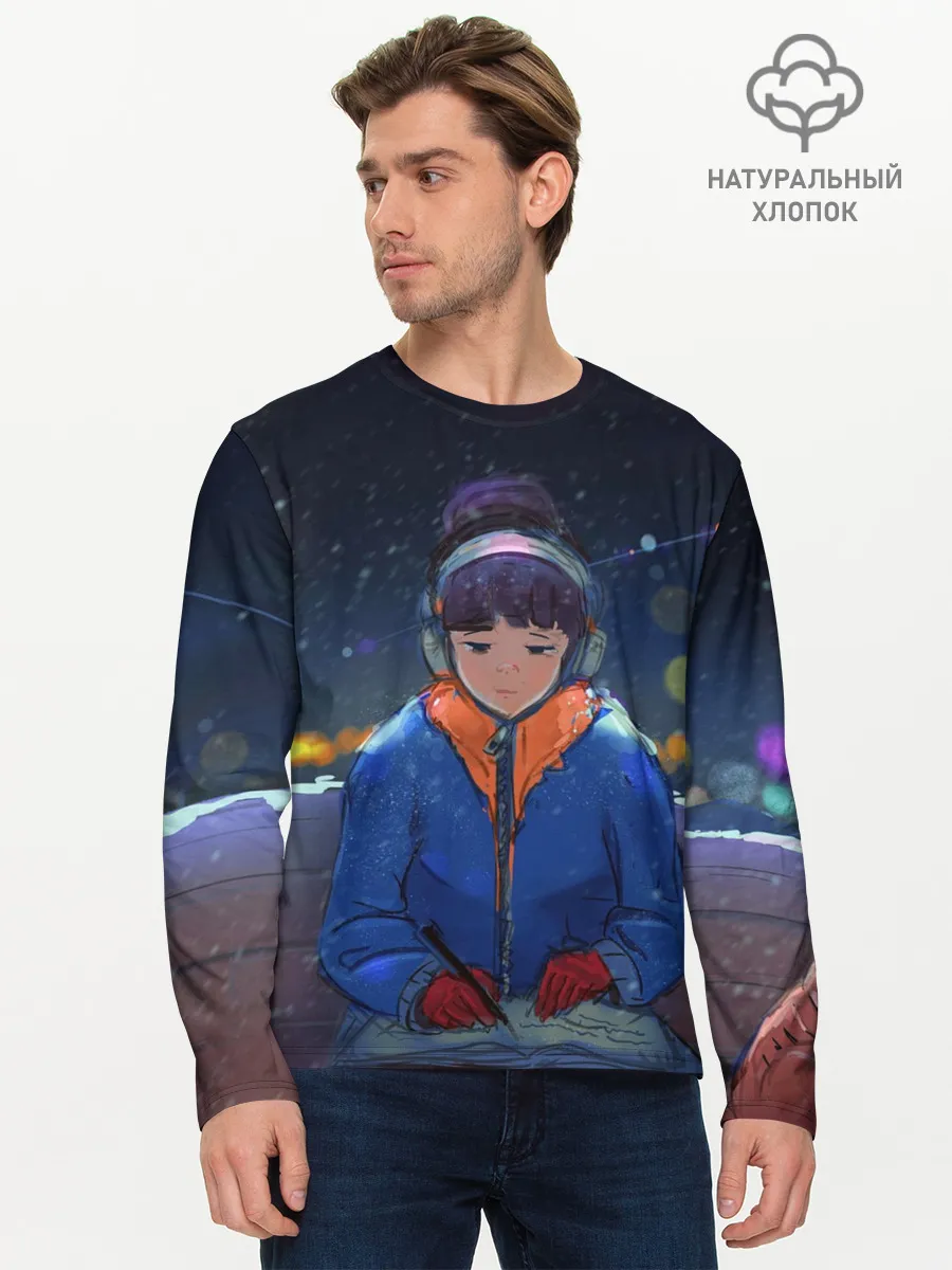 Мужской лонгслив базовый / Зима