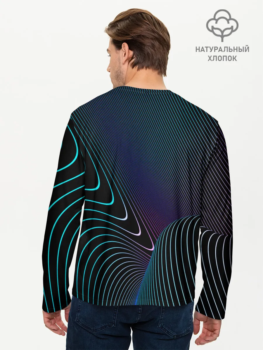 Мужской лонгслив базовый / НЕОН STRIPES