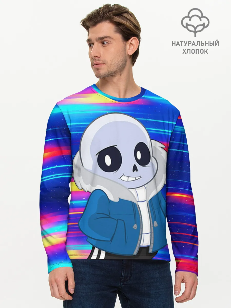 Мужской лонгслив базовый / Sans undertale | Санс