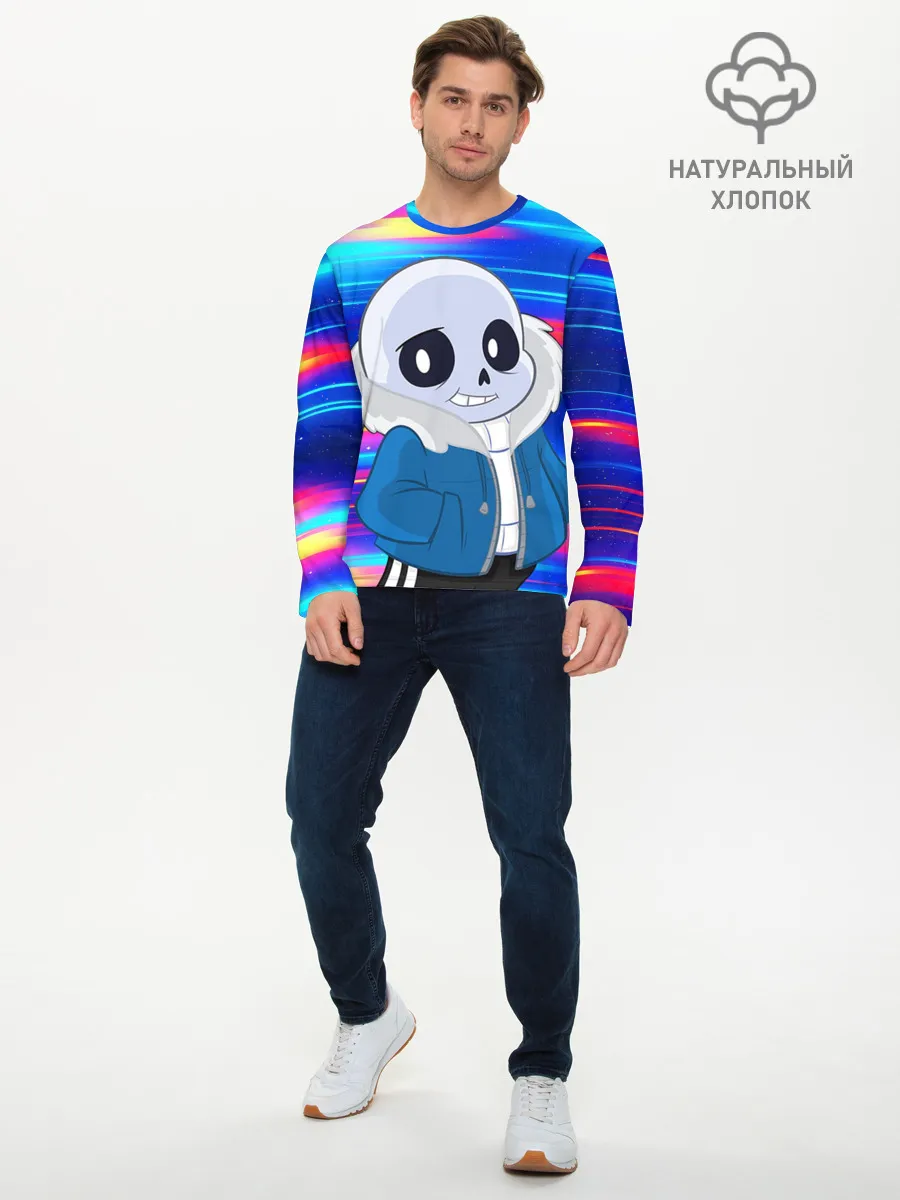 Мужской лонгслив базовый / Sans undertale | Санс
