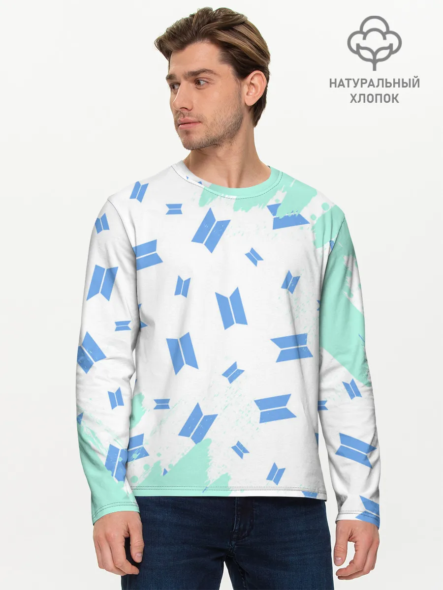 Мужской лонгслив базовый / BTS / БТС