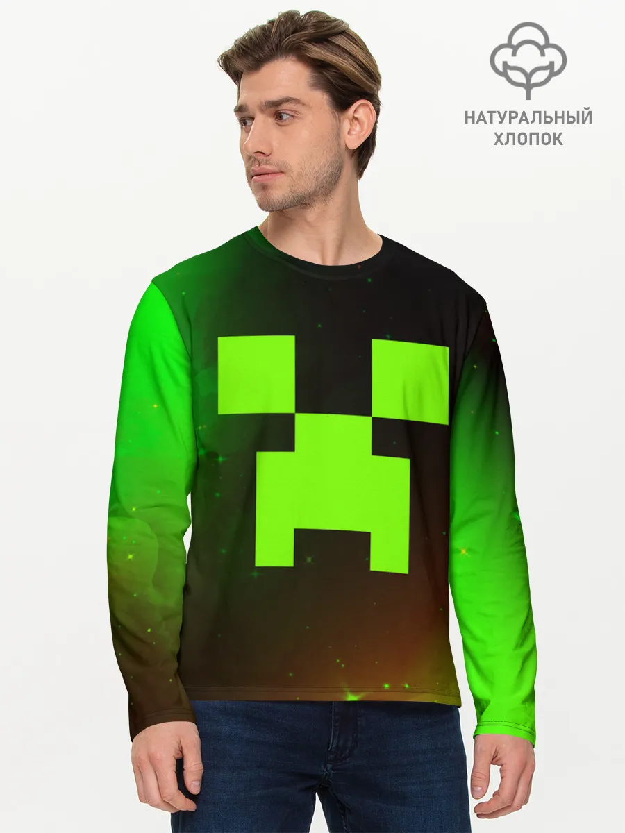 Мужской лонгслив базовый / MINECRAFT / МАЙНКРАФТ