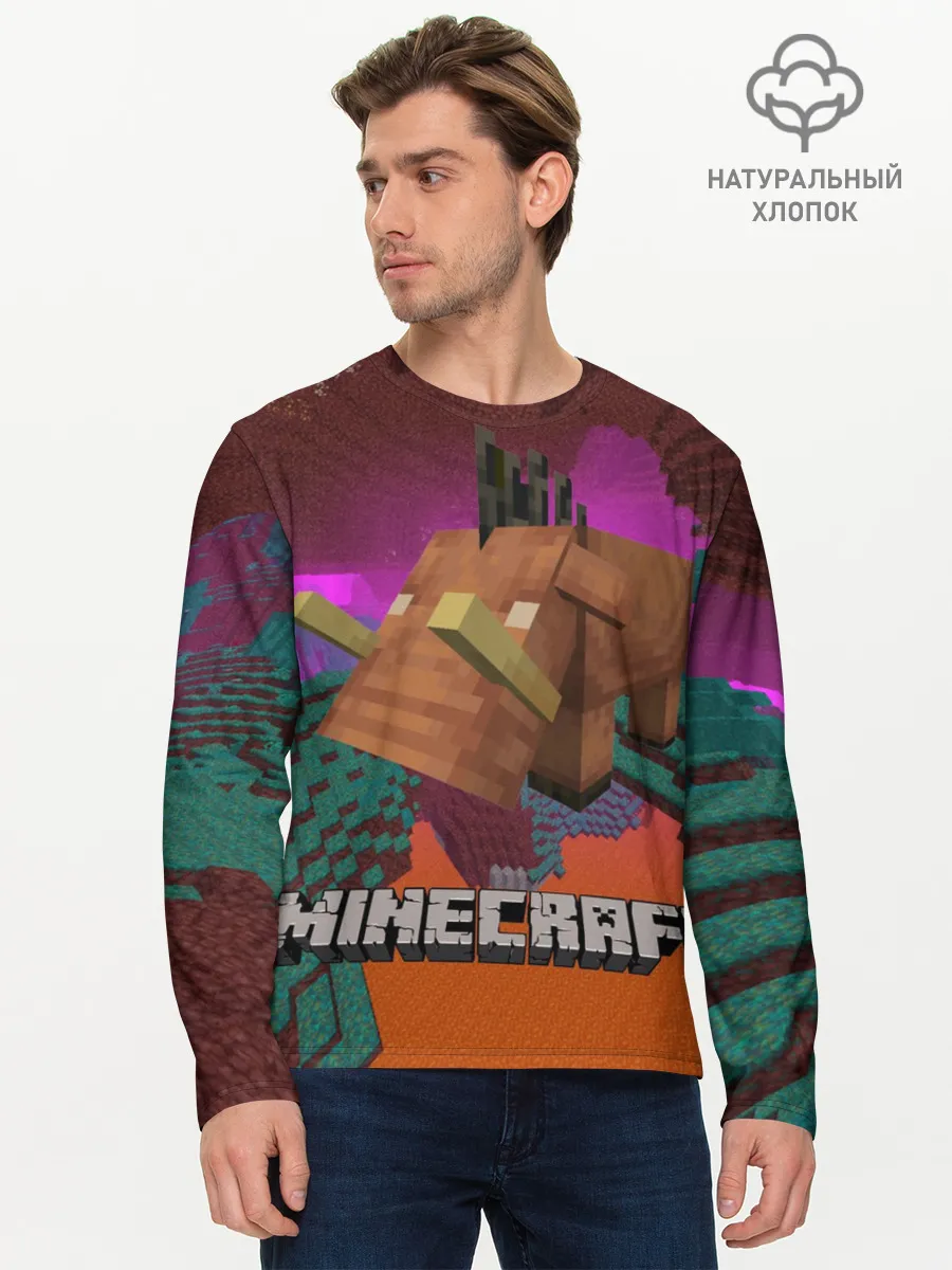 Мужской лонгслив базовый / Майнкрафт | Minecraft Hoglin