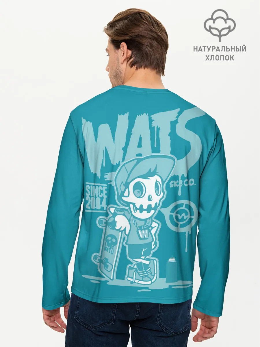 Мужской лонгслив базовый / Граффити Wats