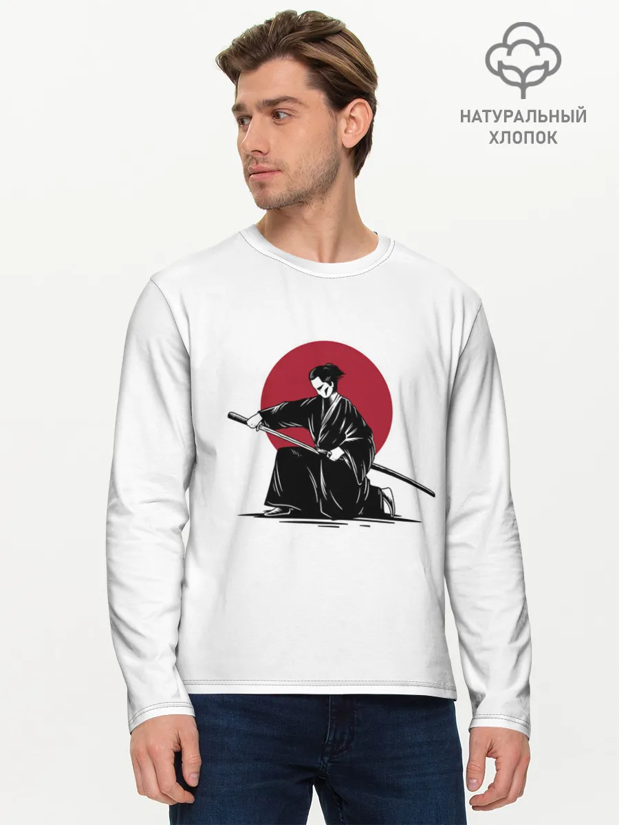 Мужской лонгслив базовый / ЯПОНСКИЙ САМУРАЙ | SAMURAI IN THE SUN
