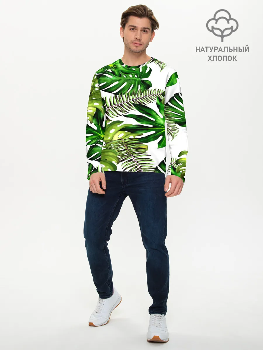 Мужской лонгслив базовый / ГАВАЙСКИЕ ЛИСТЬЯ