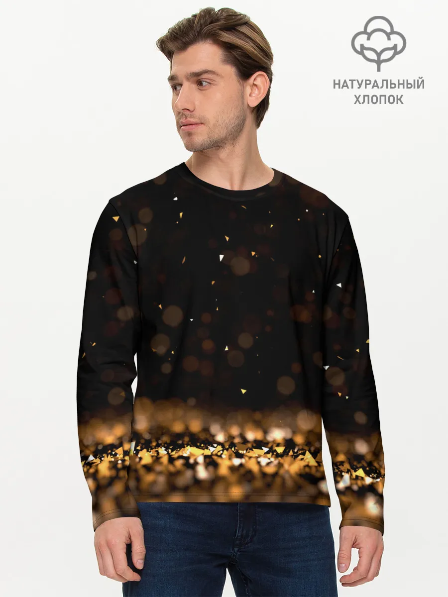 Мужской лонгслив базовый / Золото