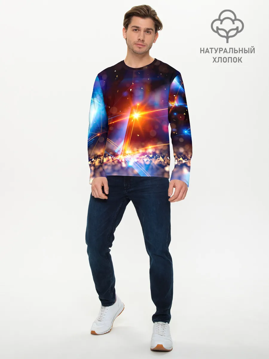 Мужской лонгслив базовый / geometry light