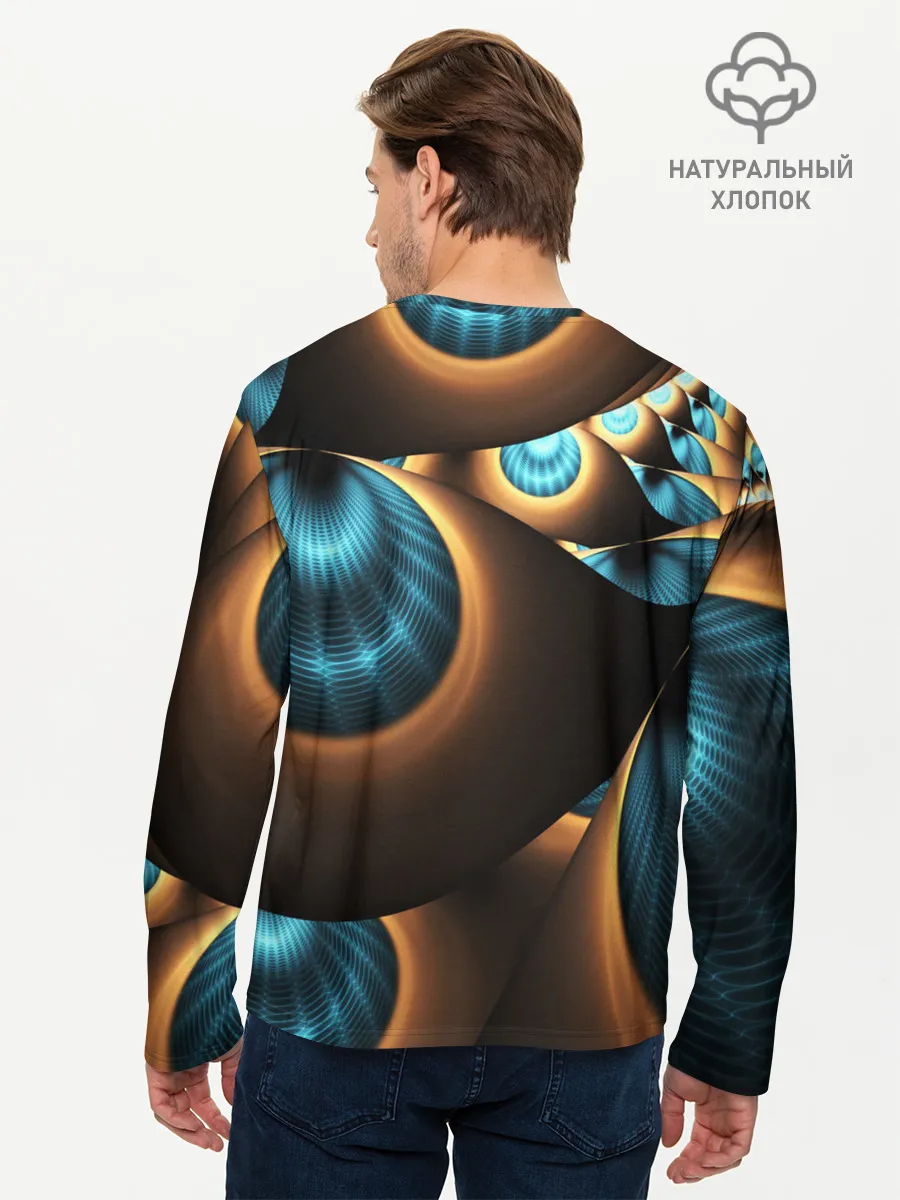 Мужской лонгслив базовый / 3D FRACTAL