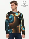 Мужской лонгслив базовый / 3D FRACTAL